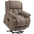 Lift Massage Reclining Chair with 2 Pockets and Remote Control, 93x104x105 cm, Light Brown