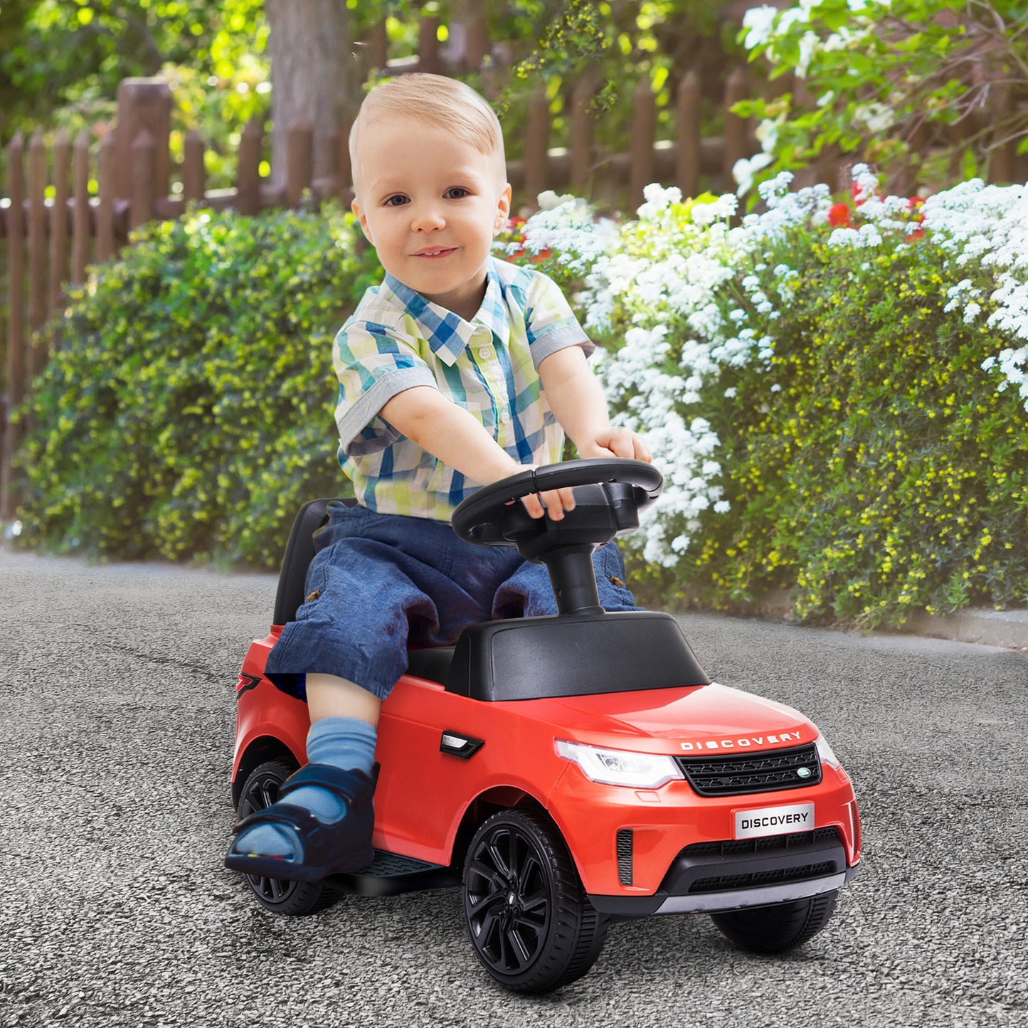 Land Rover Licensed 6V Kids Ride-On Car, Electric and Push Operation, Speed 3km/h, Red