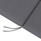 Outsunny Set of 2 Outdoor Chair Cushions with Ties and 2 Pads, in Polyester and Cotton, 190.5 x 58.4 x 7 cm, Grey