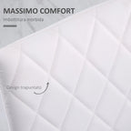 Set of 4 Upholstered Dining Chairs with Faux Leather Upholstery, 41x50x91cm - White