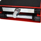 Motorcycle Lift Stand, Red and Black Steel Motorcycle Lift, Foldable and Non-Slip 41.5 x 23.5 x 10-37cm