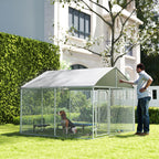 Outdoor Dog and Pet Playpen with Waterproof Cover, 230x230x175 cm
