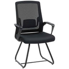 HOMCOM Ergonomic Office Chair with Armrests for Waiting Room, Black