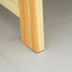 Outsunny Wooden Garden bench 2 cars with high backrest, 116x56x80cm, natural color - Borgè