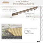 Outdoor Awning with Crank Arms, 350x250 cm, Yellow