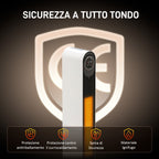 2000W ABS Fan Heater with Remote Control, Oscillation and Timer, 30x22x82.5 cm, White