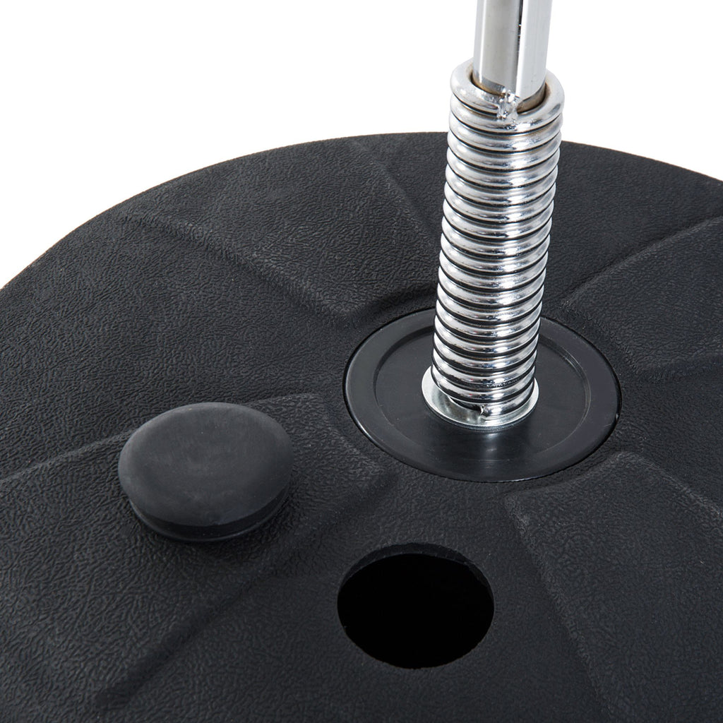 Floor Punching Ball with Gloves, Adjustable Height 126-144 cm and Fillable Base, Black