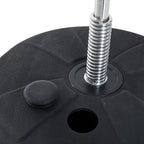 Floor Punching Ball with Gloves, Adjustable Height 126-144 cm and Fillable Base, Black