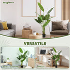 160cm Artificial Plant with 10 Leaves in Green PEVA with Ø16.5x13.5cm Pot