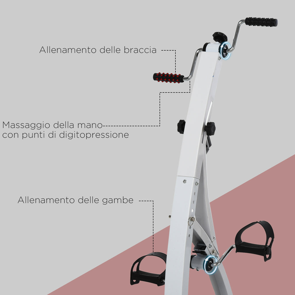 Sofa or Armchair Foot Pedal with LED Screen, Adjustable Height and Intensity, White, 40x42.5x100cm