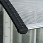Outsunny Canopy in Polycarbonate and Aluminum for Balconies, Windows and Doors, 303x96x27 cm, Black and Transparent - Borgè