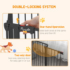 PAWHUT DOG CANCELLINO Folding and modular medium size in metal and plastic, 123x102x90 cm, black - Borgè