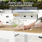 Extendable Garden Dining Table 80-160 cm for 4-6 Seats, White