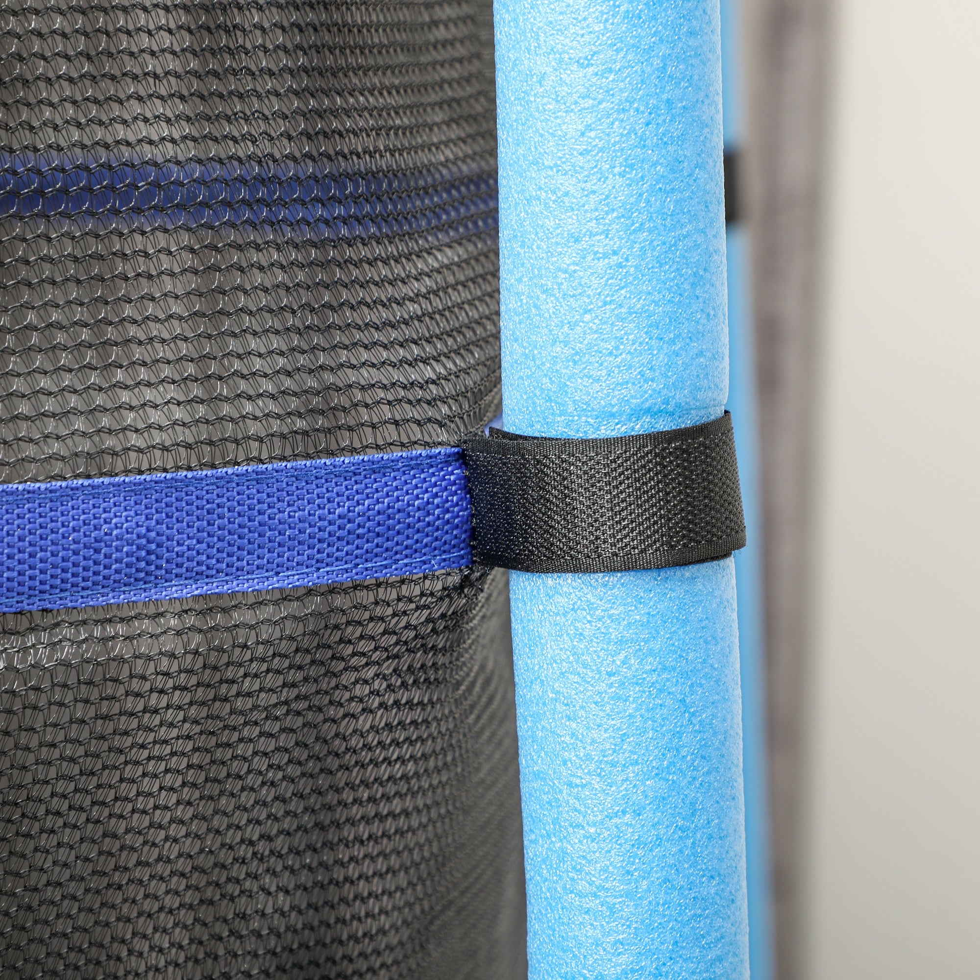 Children's Trampoline Ø1.6x1.9 m with Safety Net and Padded Poles, Ages 3-10 Years, Blue