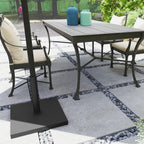 14.5 kg Square Umbrella Base with Crank, in HDPE and Cement, 44x44x30 cm, Black