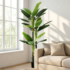 HOMCOM Artificial Banana Tree, Fake Plant with 18 Leaves, 180 cm, Green