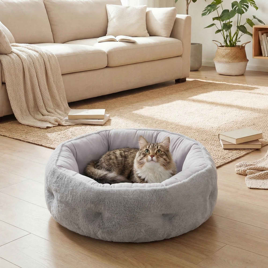 PawHut Reversible Cat Bed, Indoor Small Dog Bed