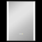 HOMCOM Bathroom Mirror with 3-Color LED Light and Memory Function, Tempered Glass, 70x50x3 cm, Silver
