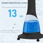 Misting Fan with 3L Tank, 3 Modes and 3 Speeds, 44.5x38.5x120 cm, Black