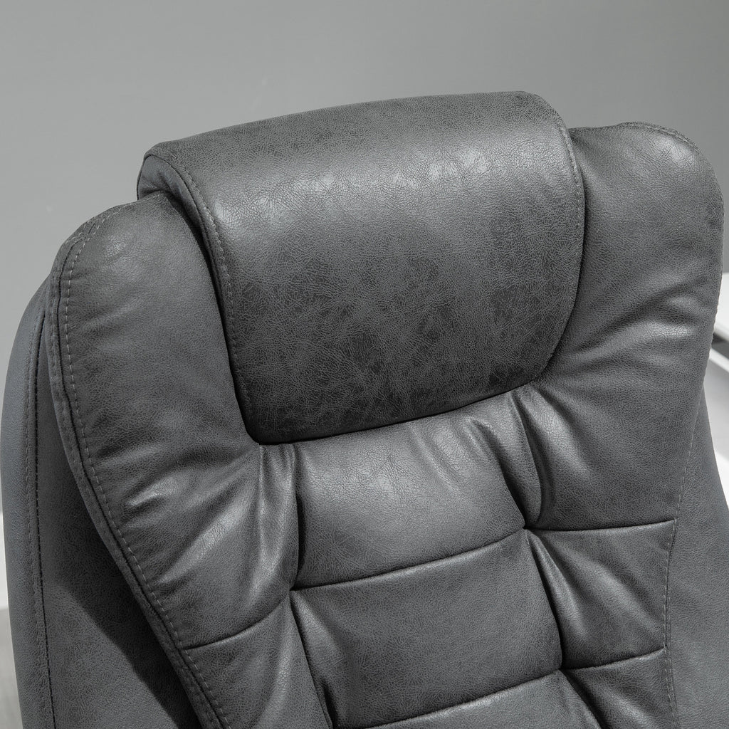 View of the massacle and reclining office armchair with adjustable heating and height, gray - Borgè