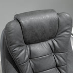 View of the massacle and reclining office armchair with adjustable heating and height, gray - Borgè