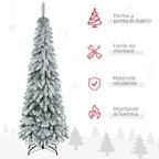 180cm Snowy Christmas Tree with 523 Branches and Steel Base for Indoors