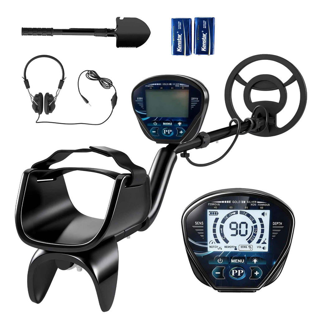 Outsunny Metal Detector 3 Modes Adults, IP68 Waterproof Coil, LCD Display