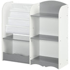 Zonekiz shepherd's shelf for children with wooden shelves, 85x26x84cm, gray - Borgè