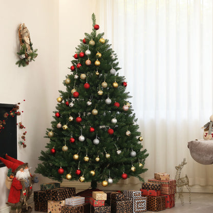 CHRISTMAS TREE - 195cm Artificial Christmas Tree with 1838 Branches with Steel Base for Indoor, Green