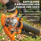 Outsunny 3-in-1 Leaf Blower, Vacuum, and Shredder 3000W, Lightweight