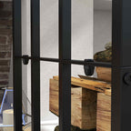 Outdoor Metal Wood Shed with Polycarbonate Roof, 2100kg Capacity, 185x67x185, Black