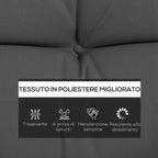 Outsunny Set of 4 Garden Cushions for Backrest and Seat with Padding, in Polyester, Charcoal Grey