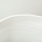Portable and Foldable 36L Laundry Basket with Natural Cotton Handles, Ø38x45 cm, Cream