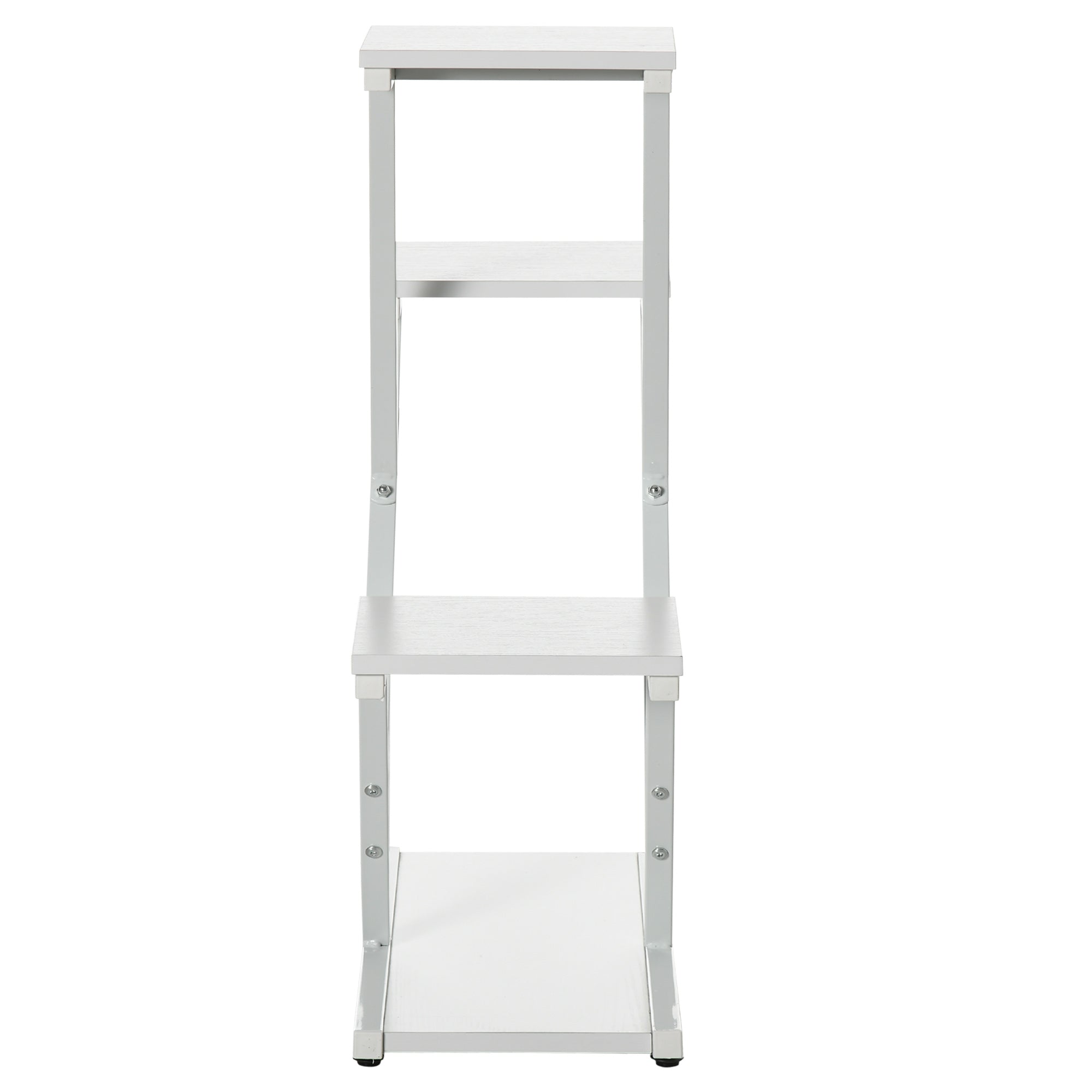Outsunny 4-Tier Indoor/Outdoor Plant Stand in MDF and Steel, 50.5x24x81 cm, White