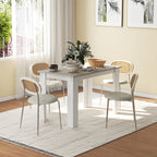 Modern Wooden Dining Table for 4-6 People, 120x69x75cm, Grey and White
