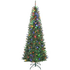 210cm Illuminated Christmas Tree with 350 White and Colourful Lights, 9 Lighting Modes