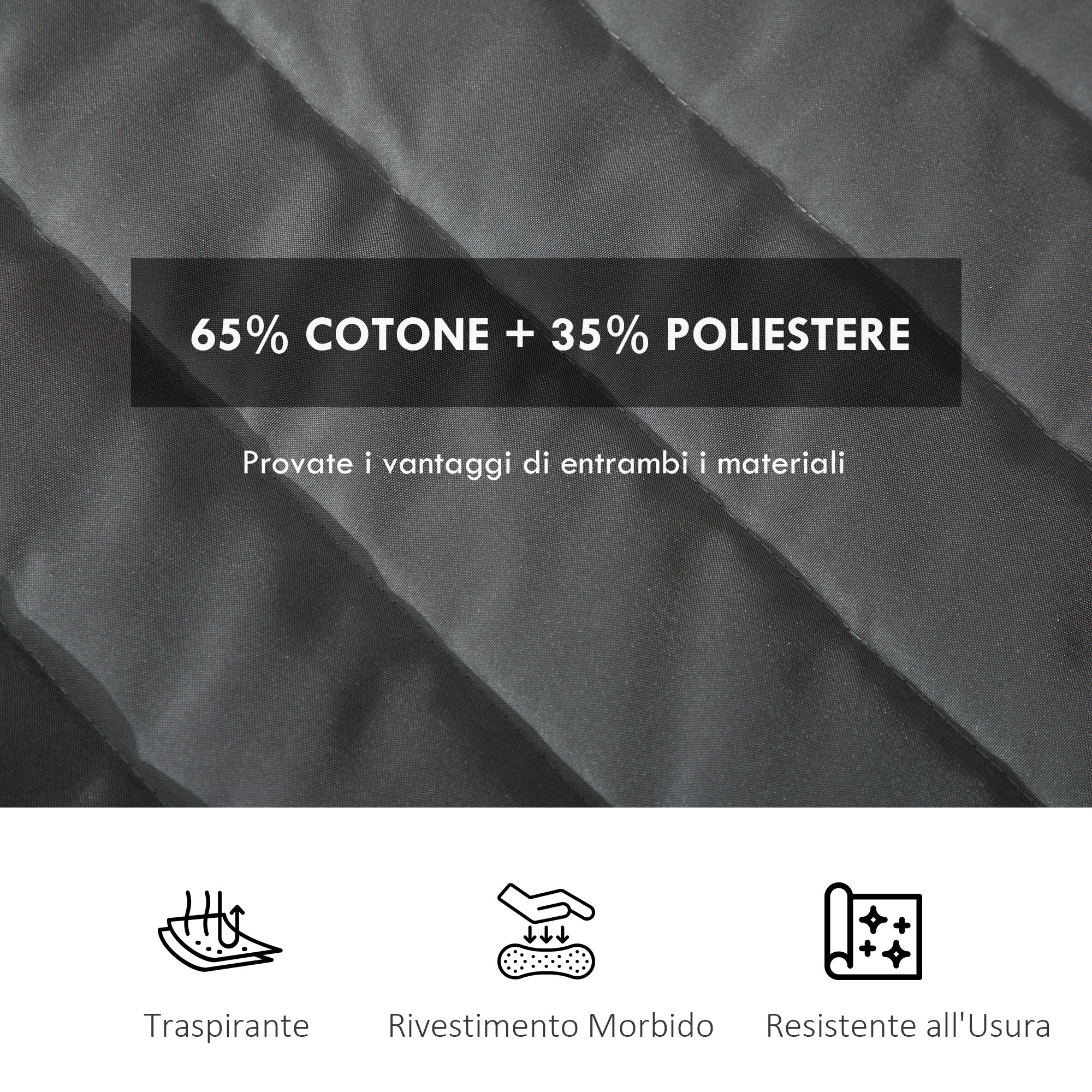 Portable Garden Hammock with Integrated Cushion, in Cotton, Polyester and Steel, 368x93x110 cm, Dark Gray