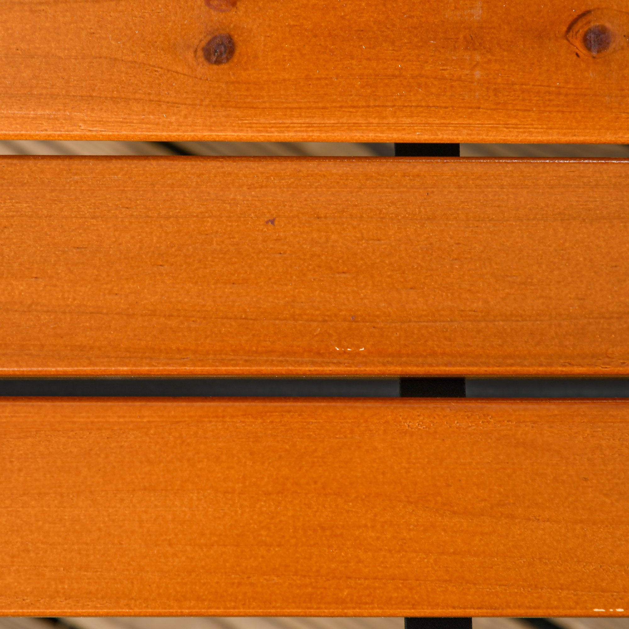 Outsunny 2-Seater Garden Bench in Aluminum and Wood with Slats and Armrests, 120x64x79cm, Teak