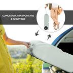 40L Camping Water Tank with Wheels and Adjustable Handle, Hose and Tap Included, Grey