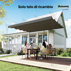 Outsunny 10-Hole Garden Gazebo Replacement Canopy, Breathable Polyester Cover, Grey