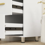 Under Sink Cabinet with U-Shaped Cutout, Cabinet with 3 Drawers, Soft-Close, 70x30x65 cm, White