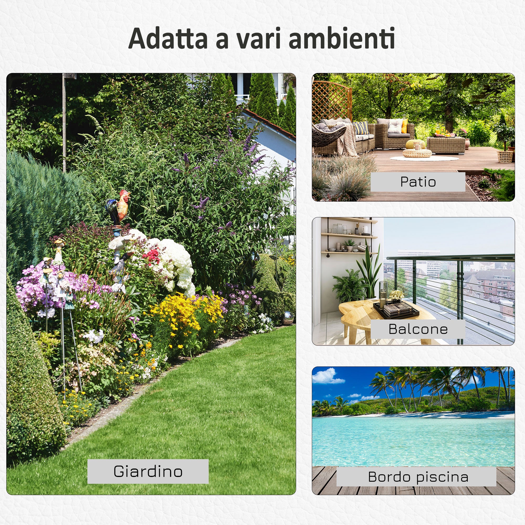 Parasol Base 13kg Concrete with Glossy Finish, 40x40x43 cm, Black