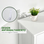 Chest of Drawers with 5 Colourful Drawers, Tall and Space-Saving Dresser, Multi-Coloured Blue