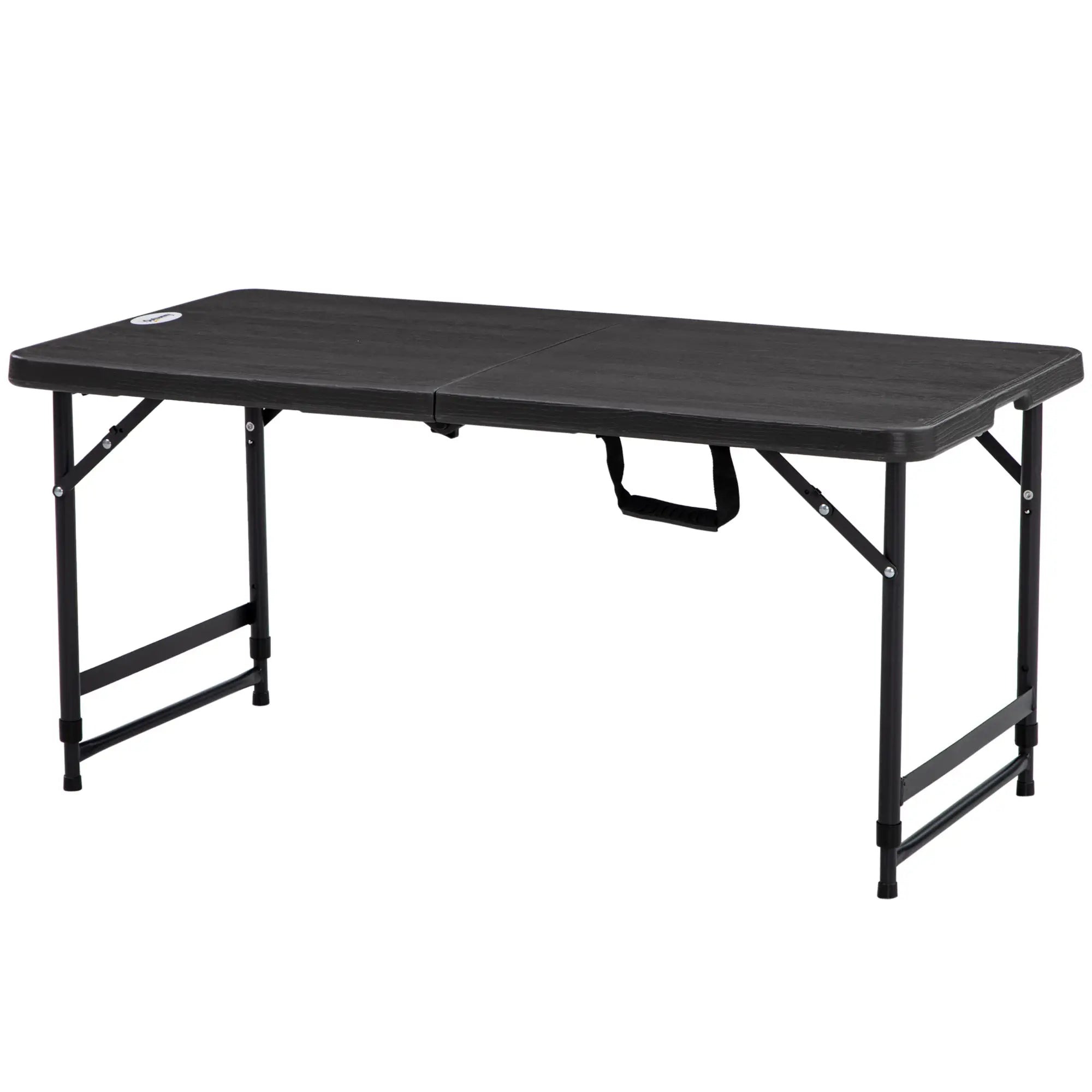 Folding Garden Table for 4 People with Adjustable Height, in Steel and HDPE, 118x60x74 cm - Borge' Group Limited