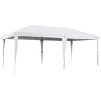 Outsunny 6x3m Pop-Up Garden Gazebo, Folding Party Tent with Carry Bag, White