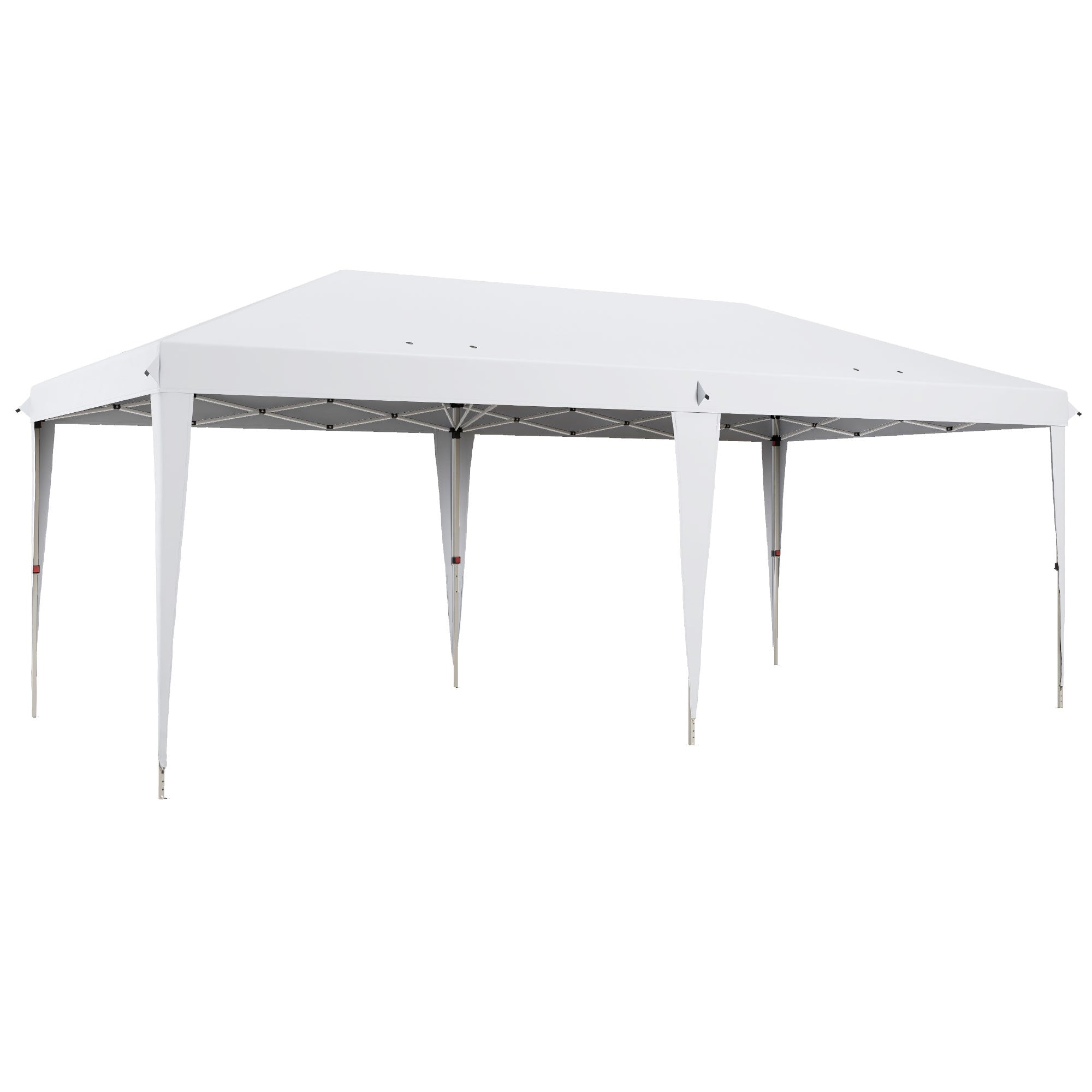 Outsunny 6x3m Pop-Up Garden Gazebo, Folding Party Tent with Carry Bag, White