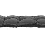 Garden Bench Cushion with Ties and Thick Padding, 100x40cm, Dark Gray - Borgè
