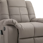 Relax Armchair with 8 Massage Points and 165° Reclining in Faux Leather, Gray - Borgè