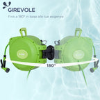 Retractable Garden Hose Reel with 20m Water Hose, 180° Rotatable Wall Mounted Hose Reel, Automatic Hose Reel Garden Hose for Watering Plastic, Green