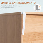 3 Drawer Raised Chest of Drawers for Living Room and Bedroom, Wooden, 80x39x80 cm, White and Wood Color